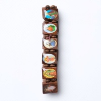 Bracelet Wooden Saint Images (Assorted Colours)