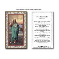 Holy Card 734  - Beatitudes - Gold Edge