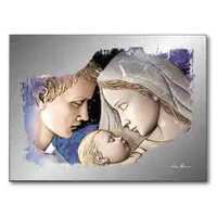 Holy Family Sterling Silver Plaque- 400 x300
