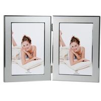 Brushed Metal Foldable Free Standing Photo Frame