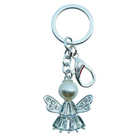 Keyring Diamond & Pearl Angel