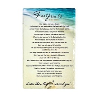 Footprints in the Sand Ceramic Plaque