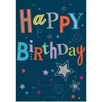 Card - Happy Birthday Stars
