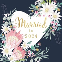 Card - Married in 2024 Botanical
