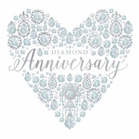 Card - Diamond Anniversary Jewel Heart