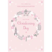 Card - Christening Day Granddaughter