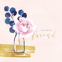 Card - Lovely Friend Birthday Rose