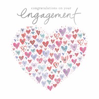 Card - Engagement Heart of Hearts