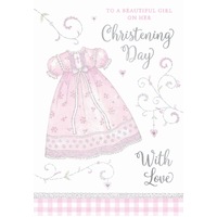 Card - A Beautiful Girl On Her Christening