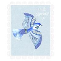 Card -With Sympathy Blue Bird