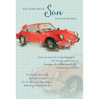 Card - Birthday Son Red Porsche