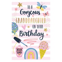 Card - Granddaughter Birthday Sparkles