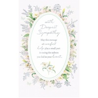 Card - With Deepest Sympathy Floral Plaque