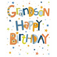 Card - Birthday Grandson Typography