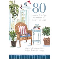Card - 80th Birthday Chair