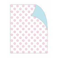 Gift Wrap - Pale Pink Daisy on White