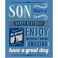 Card - Son Birthday Typography