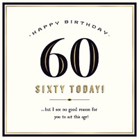 Card - Happy Birthday 60 Today