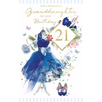 Card - 21st Birthday Granddaughter