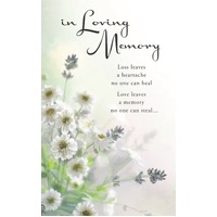 Card -Sympathy In Loving Memory Daisies