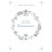 Card - On Your First Holy Communion Blue