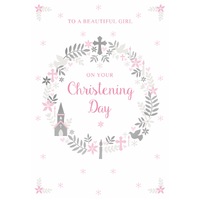 Card - Christening Day Girl