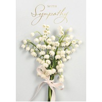 Card - With Sympathy Lilies