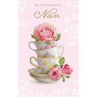 Card - Wonderful Nan Birthday Teacup