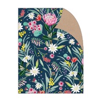 Gift Wrap - Botanic on Navy