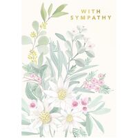 Card - With Sympathy Flowers
