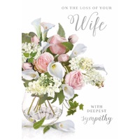 Card - Sympathy Loss of Wife Roses