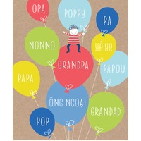 Card - Happy Birthday Grandpa Balloons