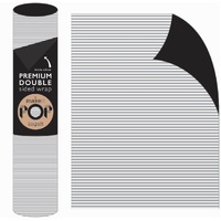 Roll Wrap - Silver Stripes on Black (2m)