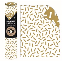 Roll Wrap - Gold Confetti on White (2m)