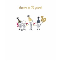 Card - Birthday Cheers to 70