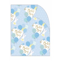 Gift Wrap - Baby Boy Bunny With Balloons