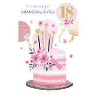 Card - Beautiful Granddaughter 18th Birthday