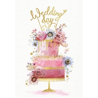 Card - Wedding Day Floral Cake