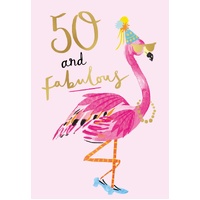 Card - 50 and Fabulous Birthday