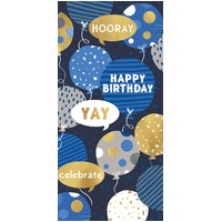 Card - Birthday Hooray Balloons