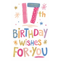 Card - 17th Birthday Stars