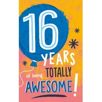 Card - Happy 16th Birthday Boy Balloon