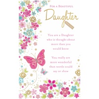 Card - Birthday Daughter Butterflies
