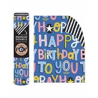 Roll Wrap - Hooray on Blue (2m)