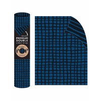 Roll Wrap - Black Grid on Navy (2m)