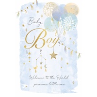 Card - Baby Boy Congratulations Balloons