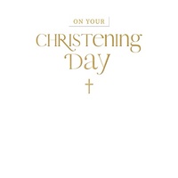 Card - Christening Boy w/Cross