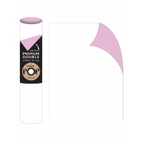 Roll Wrap - Solid White on Pink (2m)