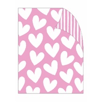 Gift Wrap - Hearts on Pink