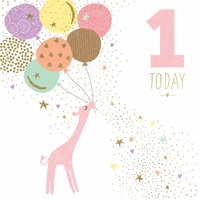 Card - 1 Today Birthday Giraffe